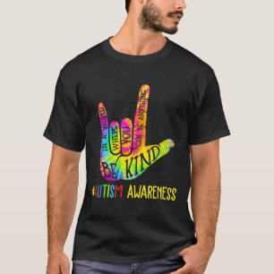 Kind Asl Liefde Gebarentaal Hand Autisme Bewustzij T-shirt