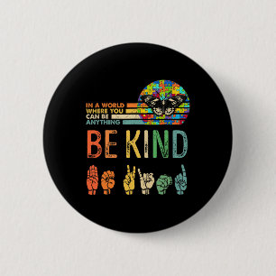 Kind Autisme Bewustzijn Vraag Mam Leraar Vriendeli Ronde Button 5,7 Cm