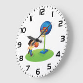 Kind Basketbal spelen met Hoop Fun Sports Grote Klok (Hoek)