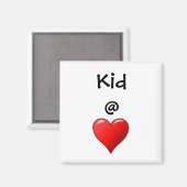 Kind bij hart magneet (Voorkant / Achterkant)