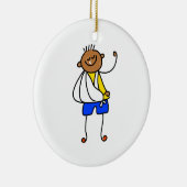 Kind bij ongevallen keramisch ornament (Rechts)