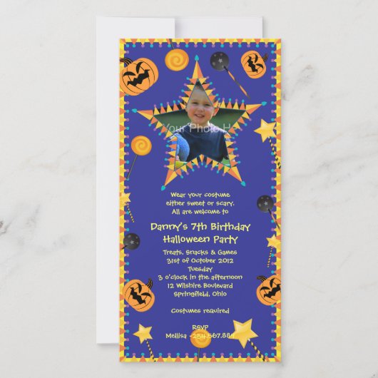 Kind Birthday Hallowen Costume Party Invitation (Voorkant)