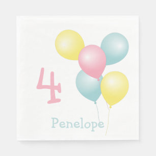 Kind Birthday Party Balloons Napkins Servet