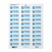 Kind Blue Moose Monogram M-adres Etiket (Full Sheet)