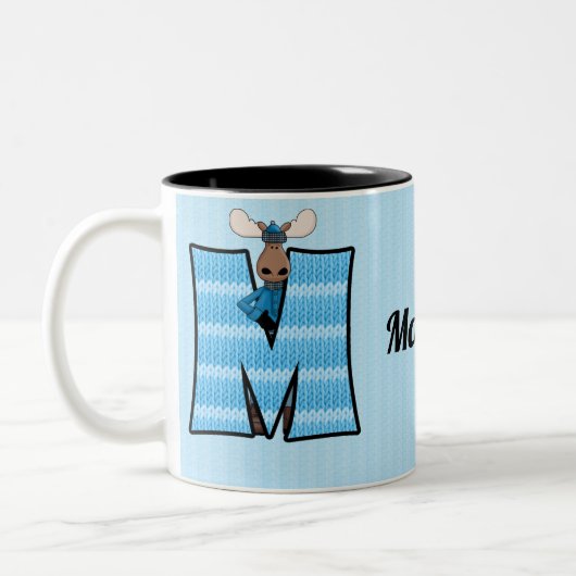 Kind Blue Moose Monogram "M" Mok (Links)