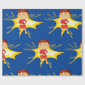 Kind Boxer in rode handschoenen en korte broek Cadeaupapier (Vlak)