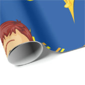 Kind Boxer in rode handschoenen en korte broek Cadeaupapier (Rol Hoek)