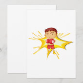 Kind Boxer in rode handschoenen en korte broek Kaart (Voorkant / Achterkant)