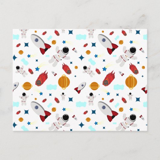Kind Buitenruimte en astronaut patroon Briefkaart (Voorkant)