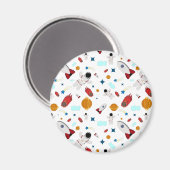 Kind Buitenruimte en astronaut patroon Magneet (Voorkant / Achterkant)