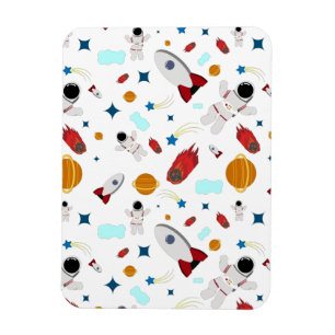 Kind Buitenruimte en astronaut patroon Magneet