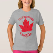 Kind Canada T-shirt Aangepaste naam Maple Leaf Shi (Voorkant)