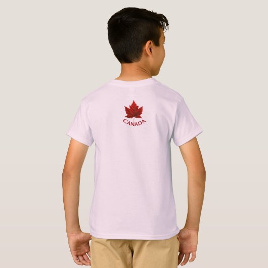 Kind Canada T-shirt Ringer Maple Leaf Kind T-Shirt (Achterkant volledig)