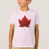 Kind Canada T-shirt Ringer Maple Leaf Kind T-Shirt (Voorkant)