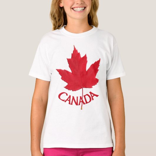 Kind Canada Vlag overhemd Maple Leaf Kind Shir T-shirt (Voorkant)