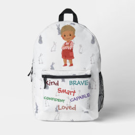 Kind Capable Smart Loved - Personalized Kid Backpa Bedrukte Rugzak