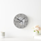 Kind Clock Cute Baby Elephant Ronde Klok (Huis)