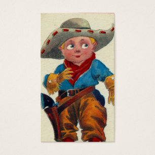 Kind Cowboy Visitekaartje