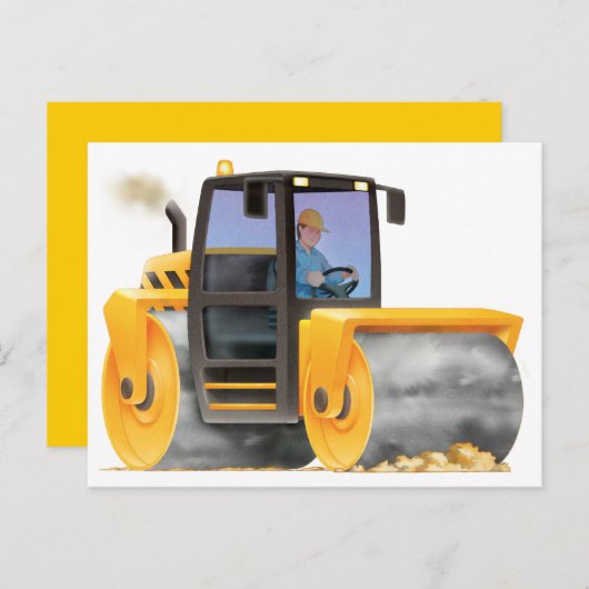 Kind Custom Construction Trucks Road Roller Briefkaart (Voorkant / Achterkant)