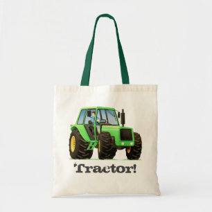 Kind Custom Name Green Boerderij Tractor Tote Bag