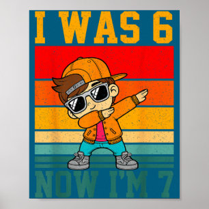 Kind Dabbing 7e Verjaardag 6 7 Poster