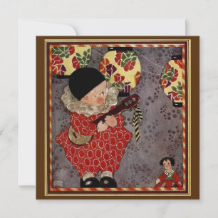  Kind dat Banjo Muziek op zaterdag speelt Kaart