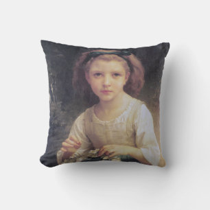Kind dat een kroon vlecht, Bouguereau Kussen