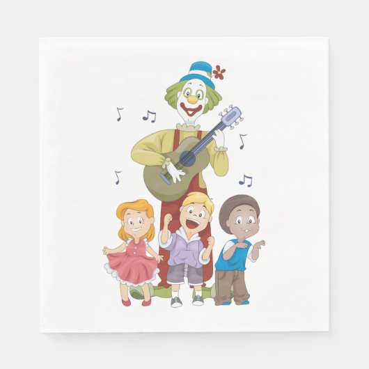Kind dat gitaar speelt servet (Voorkant)