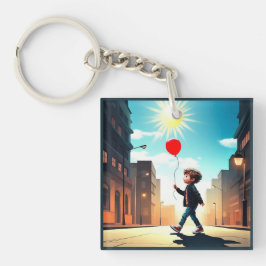 " KIND DAT IN DE ZON WANDELT " SLEUTELHANGER