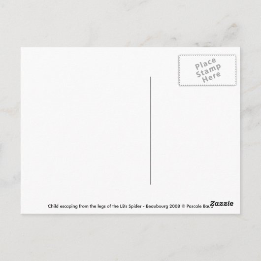 Kind dat ontsnapt uit het Briefkaart Spider Beaubo (Achterkant)