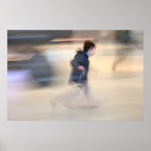 Kind dat ontsnapt uit het Poster Spider Beaubourg 