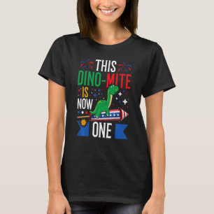 Kind deze dinomiet is nu vijf dinosaurus op 4 jul t-shirt