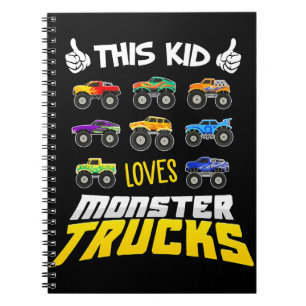 Kind dit Kind houdt van monsterwagens , jongens en Notitieboek