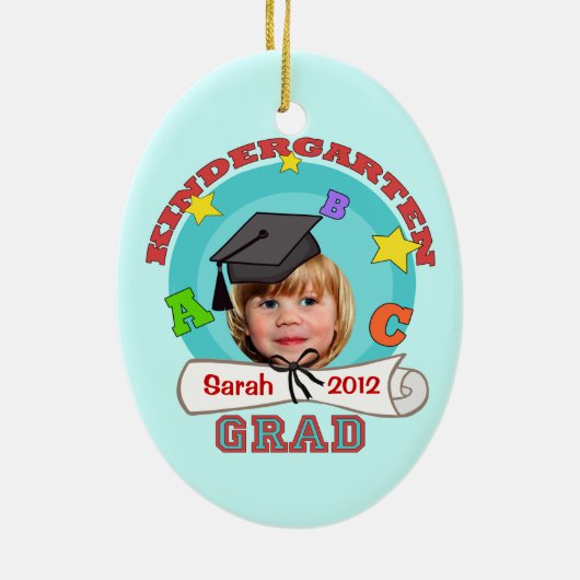 Kind Douane Kindergarten Afstuderen Ornament (Achterkant)