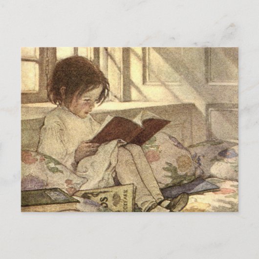 kind Een boek lezen, Jessie Willcox Smith Briefkaart (Voorkant)