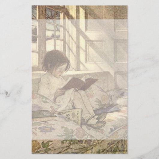  kind Een boek lezen, Jessie Willcox Smith Briefpapier (Voorkant)
