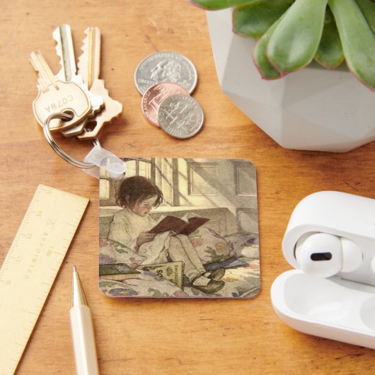  kind Een boek lezen, Jessie Willcox Smith Sleutelhanger (Bureau)