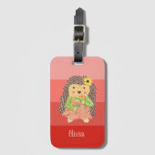 Kind Egel-smeltbloemen Koraalstrips Bagagelabel (Voorkant (verticaal))