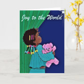 Kind en Kerstster Kaart (Gele Bloem)