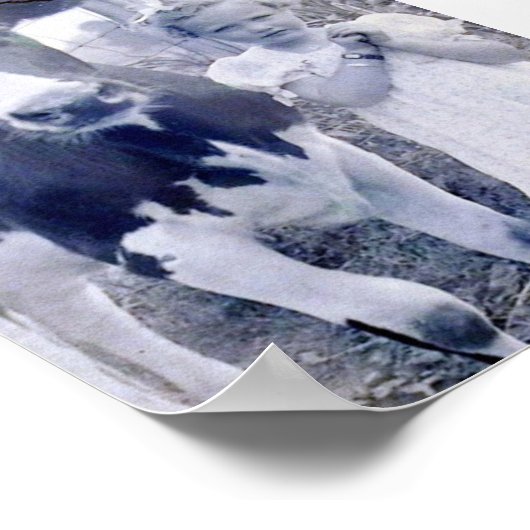 kind en Koe Poster (Hoek)