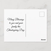  kind en Turkije Briefkaart (Achterkant)