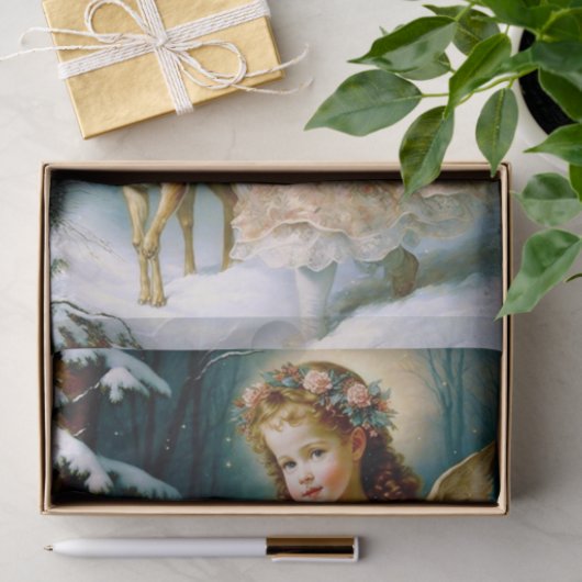 Kind- en vaderkerst tissuepapier (Geschenk)