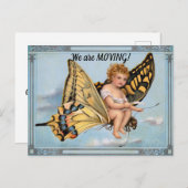 Kind en vlinder bewegend Briefkaart (Voorkant / Achterkant)