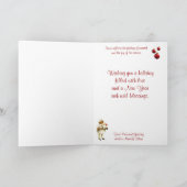  kind en Westie wensen voor vrolijk kerstfeest Feestdagen Kaart (Binnen)