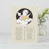 Kind engel Roze Bekendmaking van het leven Aankondiging (Staand voorkant)