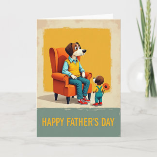 Kind Fathers Day Figure Card Kaart
