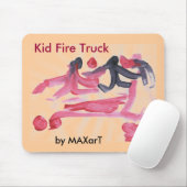 Kind Fire Truck van MAXarT Muismat (Met muis)