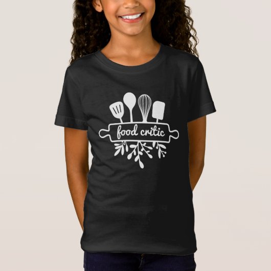 Kind Food Critic Kitchen Util en Greenery T-shirt (Voorkant)