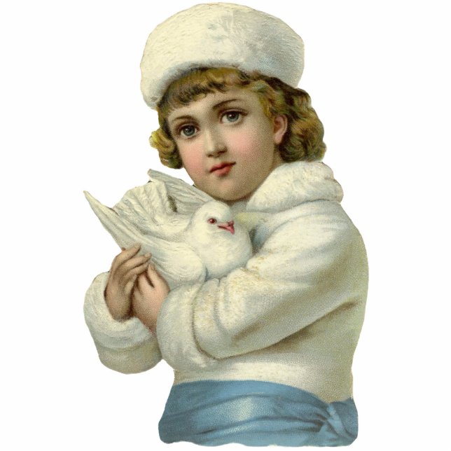  kind foto sculptuur staand fotobeeldje  (Voorkant)