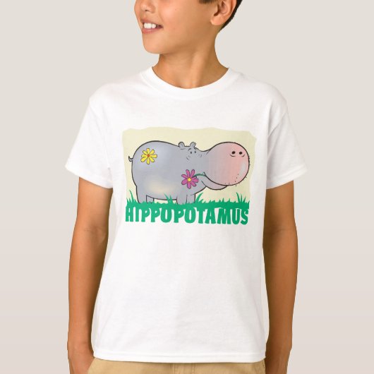 Kind Friendly Hippopotamus T-shirt (Voorkant)